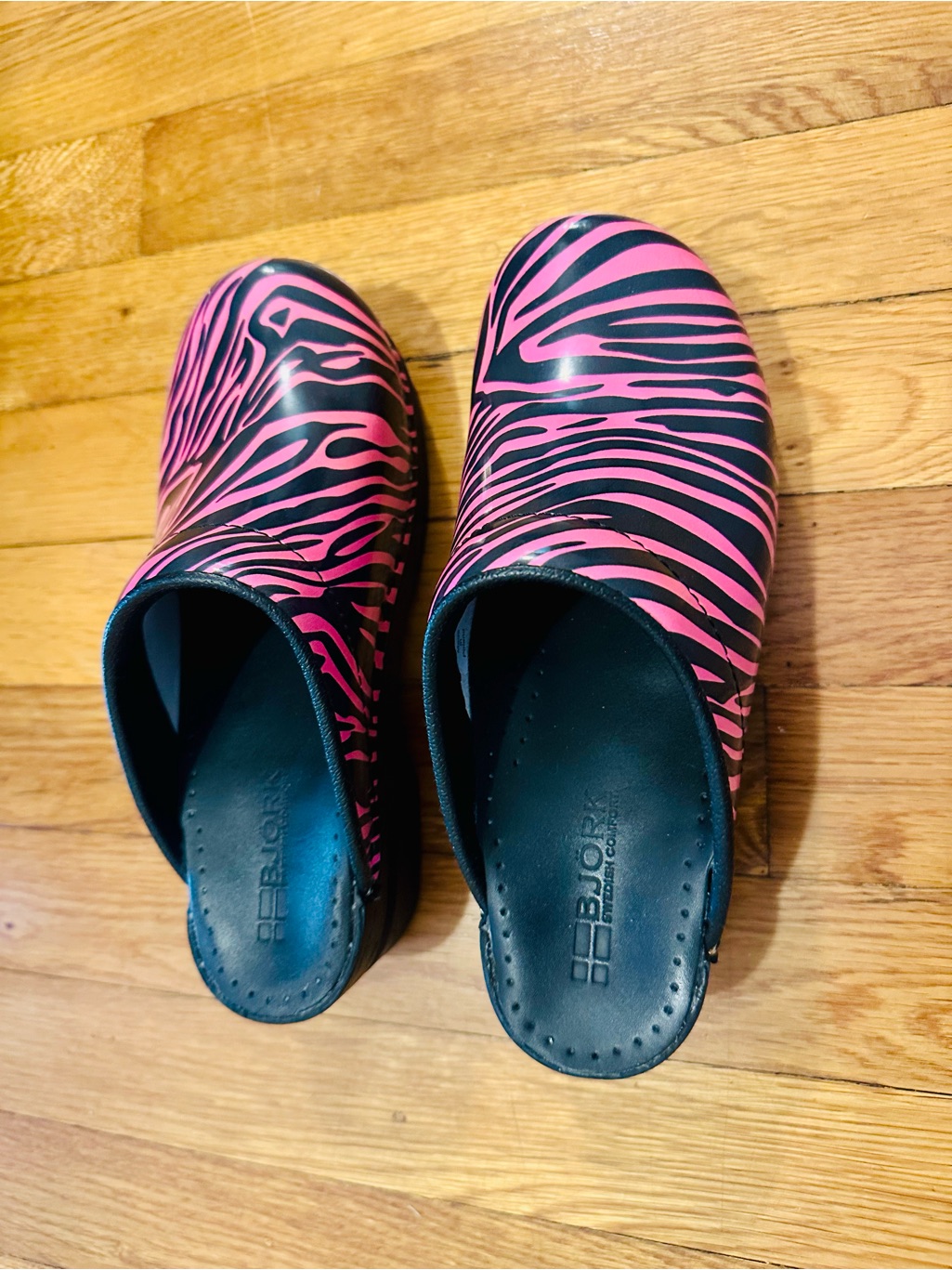 Bjrn Borg Pink Zebra-Print Slip-On Clogs